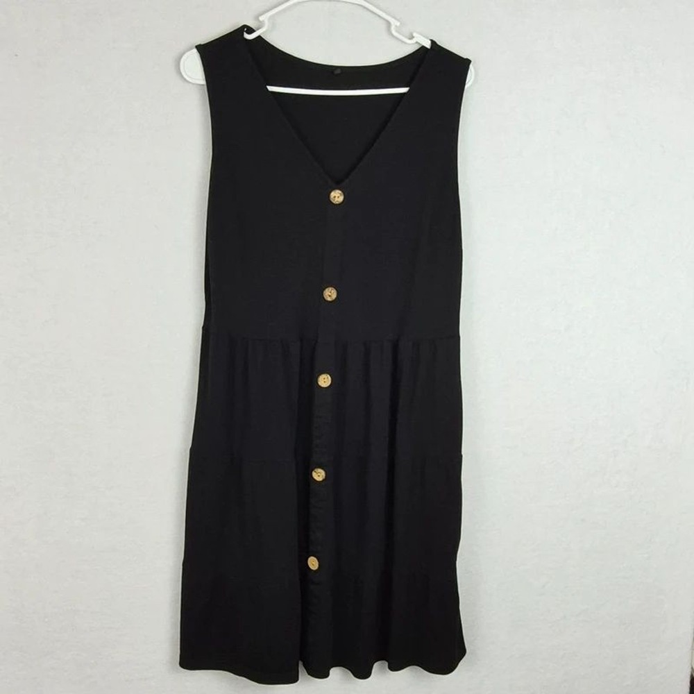 Little Black Dress Sleeveless dress XL Stretchy Basic Capsule Granola Casual